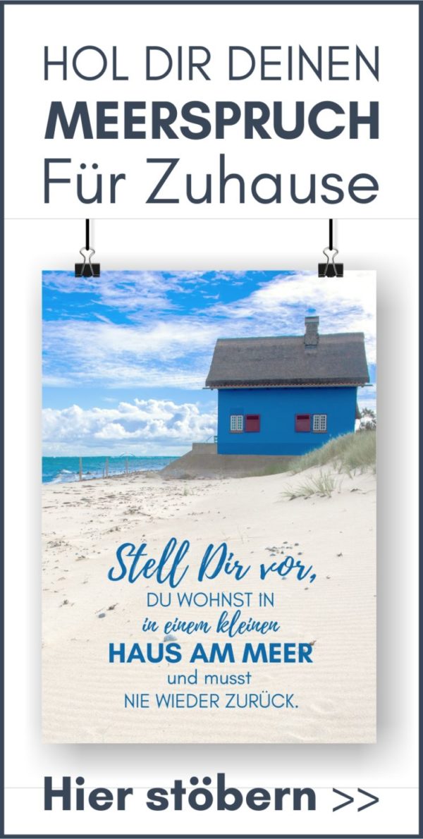 Strandkorb mit Meerblick I Spruch I KÜSTENGLÜCK