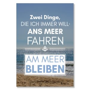 Postkarte XL Spruch Ans Meer Küstenglück