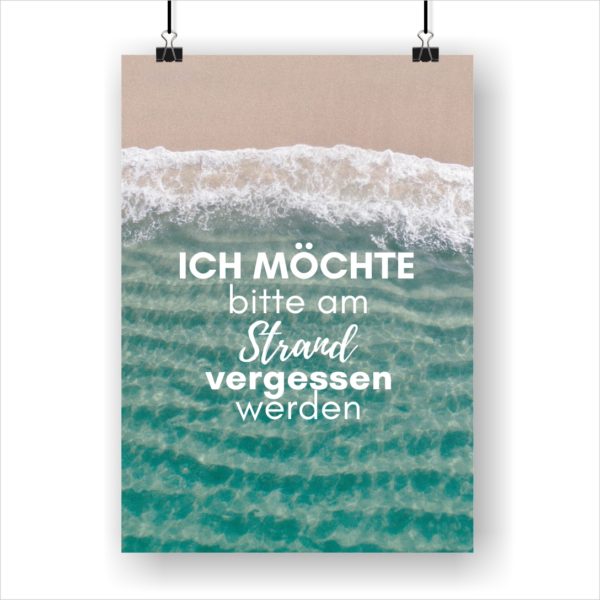 Am Strand Vergessen Werden Poster I Küstenglück