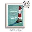 Leuchtturmwärter Poster mit Spruch I KÜSTENGLÜCK