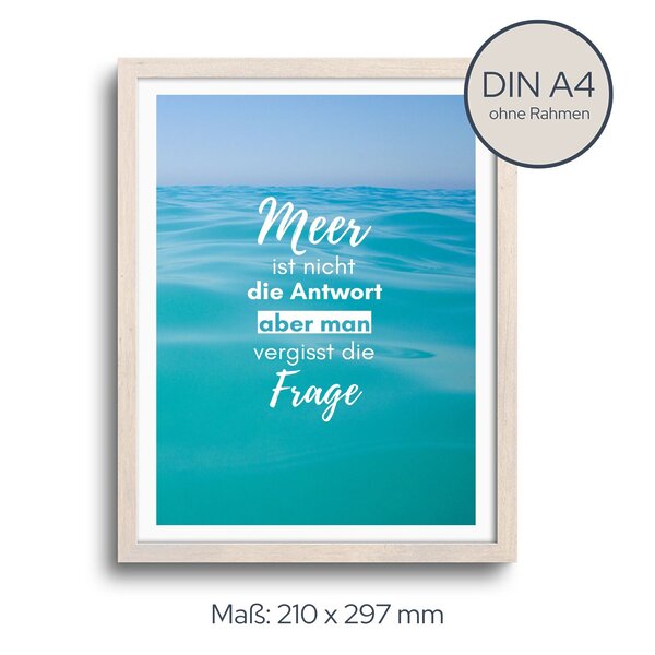 Meer Sprüche Poster Strand Meer Meer Antwort Kuestenglueck 2