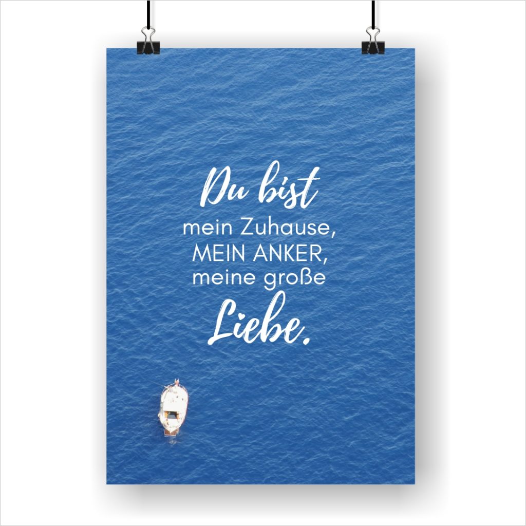 Haus am Meer Poster I Meer Spruch I KÜSTENGLÜCK