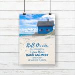 Meer Sprüche Poster Strand Meer Haus am Meer Küstenglück