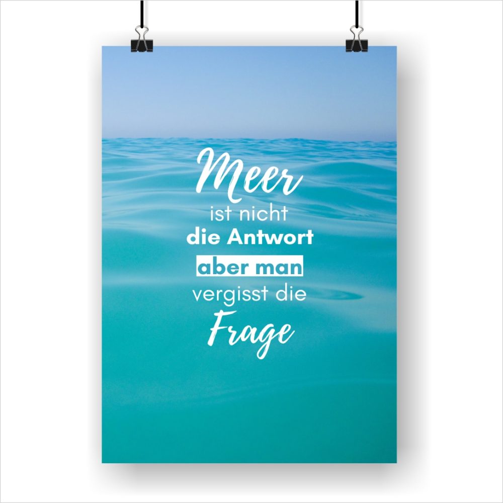 Wenn das Meer Deine Seele berührt Poster I KÜSTENGLÜCK®