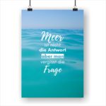 Meer Sprüche Poster Strand Meer Meer Antwort Küstenglück