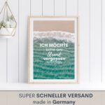 Poster Spruch Strand Vergessen Meer Kuestenglueck4