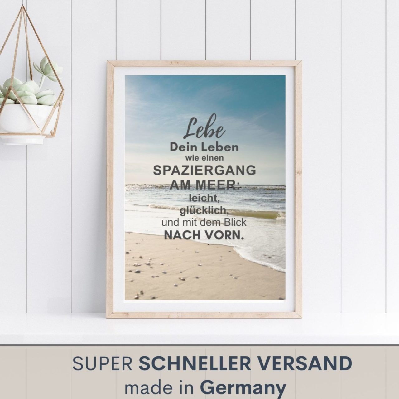 Spaziergang am Meer Poster mit SpruchI KÜSTENGLÜCK®