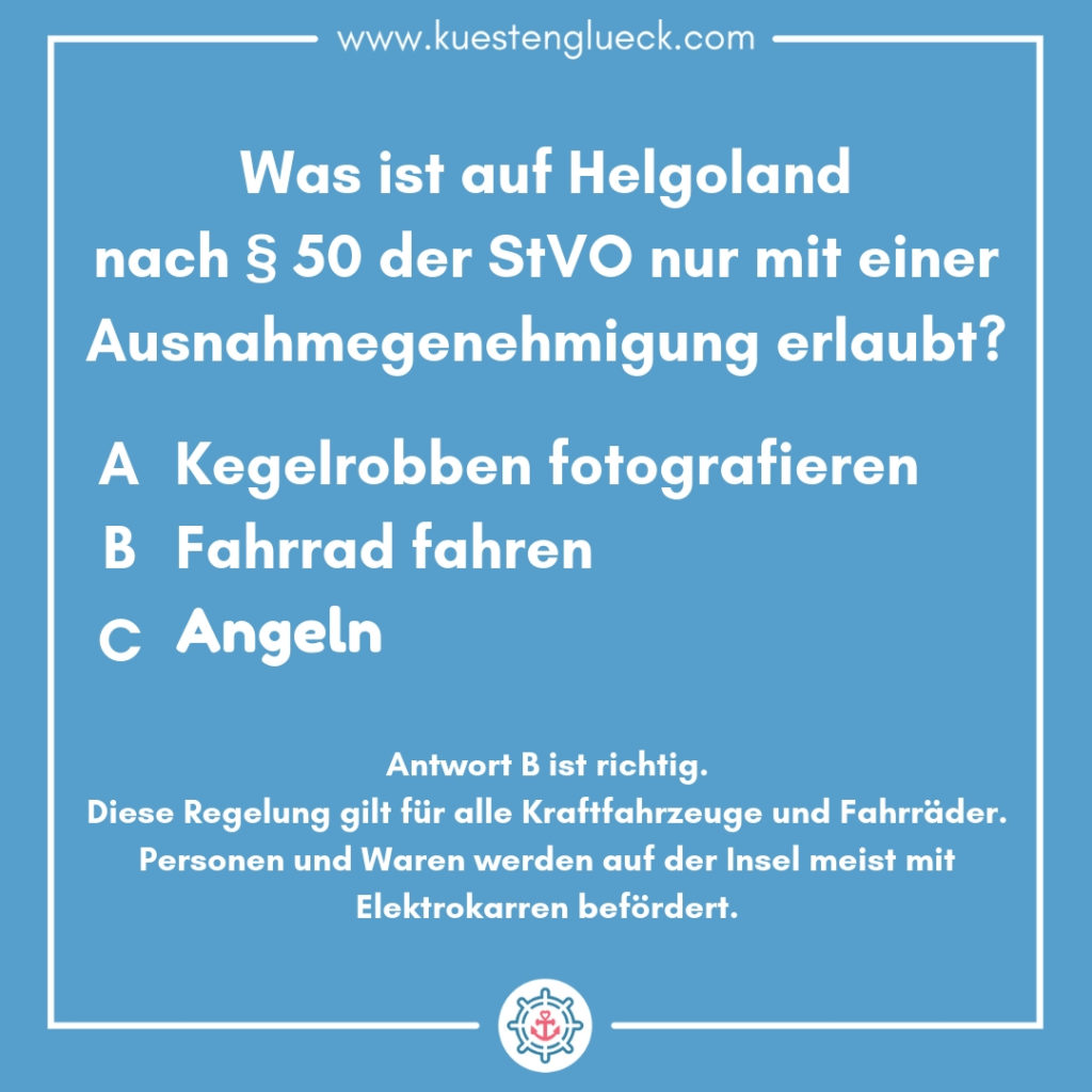 Auflösung Was ist auf Helgoland verboten Küstenglück