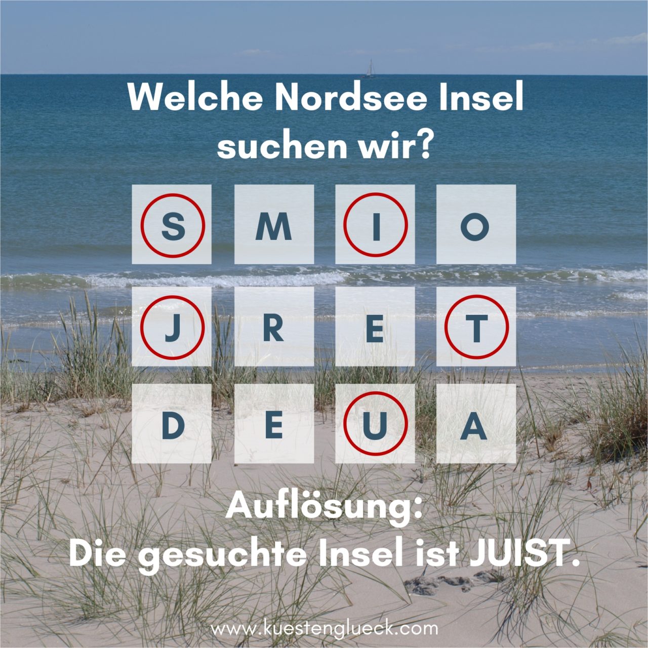 Auflösung - Welche Nordsee Insel suchen wir Küstenglück