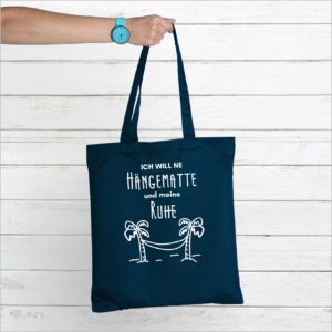 Strandtasche Navy Spruch Hängematte Küstenglück