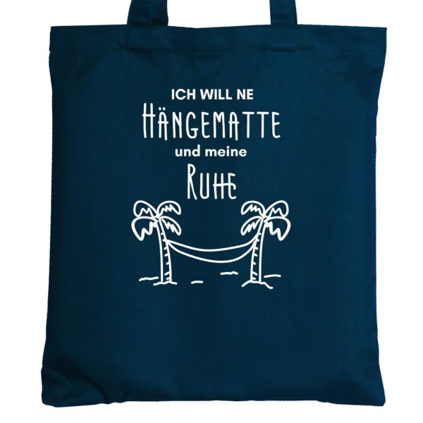 Tasche Baumwolle Blau Spruch Meer Hängematte Kuestenglueck Frei