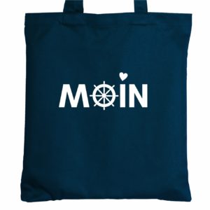 Tasche Baumwolle Blau Spruch Meer Moin Kuestenglueck Frei