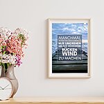 Meer Sprüche Poster Strand Rückenwind Kuestenglueck Maße