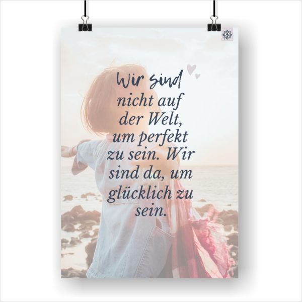 Meer Sprüche Poster Strand Glücklich Sein Küstenglück