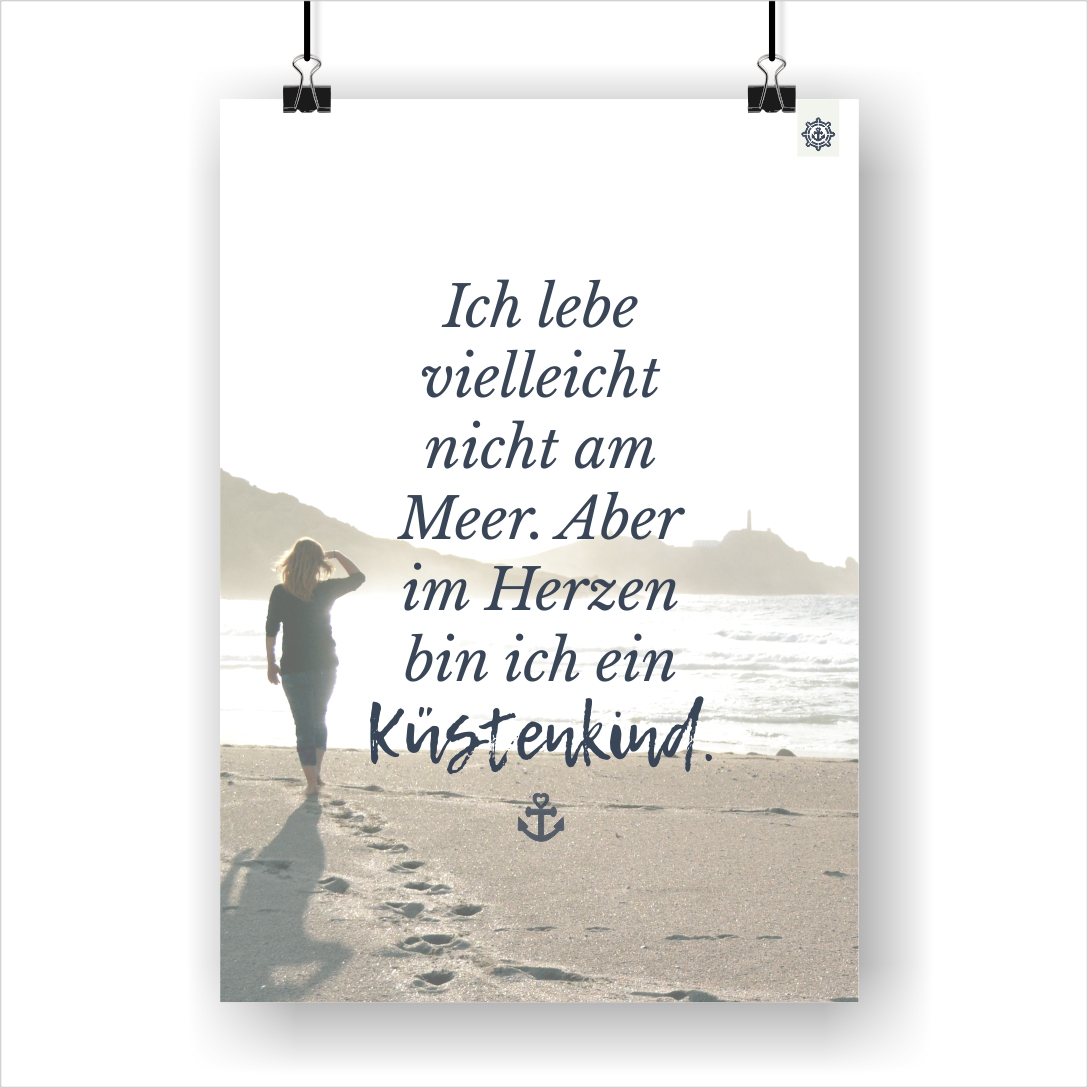 Küstenkind Poster KÜSTENGLÜCK®