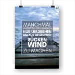 Meer Sprüche Poster Strand Rückenwind Küstenglück