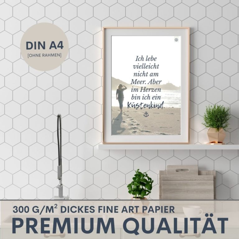 Poster Küstenkind KÜSTENGLÜCK