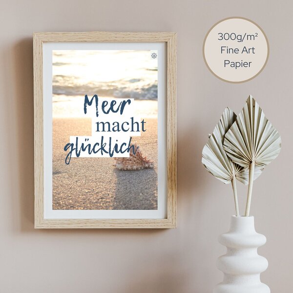 Meer Sprüche Poster Strand Meer Mach Glücklich Kuestenglueck 3