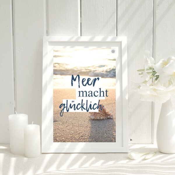 Meer Sprüche Poster Strand Meer Mach Glücklich Kuestenglueck 4