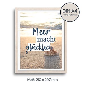 Meer Sprüche Poster Strand Meer Mach Glücklich Kuestenglueck2