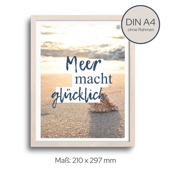 Meer Sprüche Poster Strand Meer Mach Glücklich Kuestenglueck2