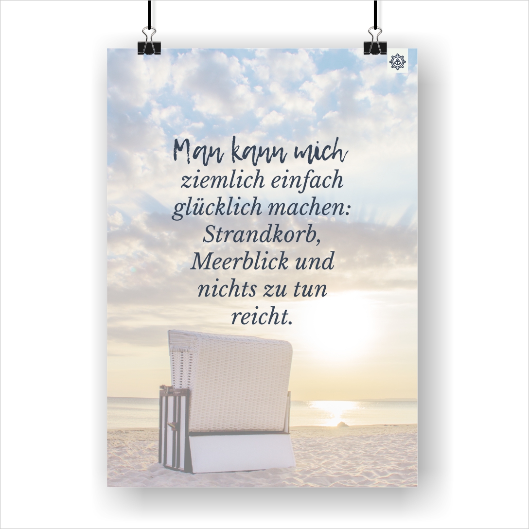Strandkorbglück Poster KÜSTENGLÜCK®