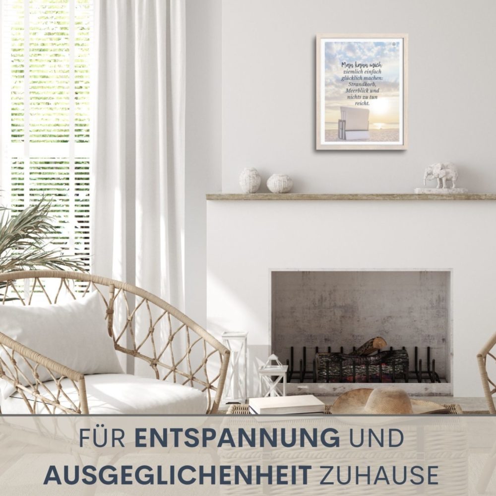 Poster Strandkorbglück KÜSTENGLÜCK