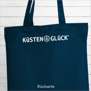 Baumwolltasche Küstenglück Rückseite