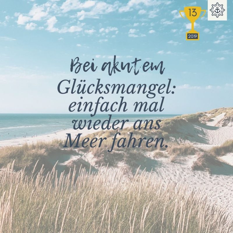 Meer Spruch Award Küstenglück