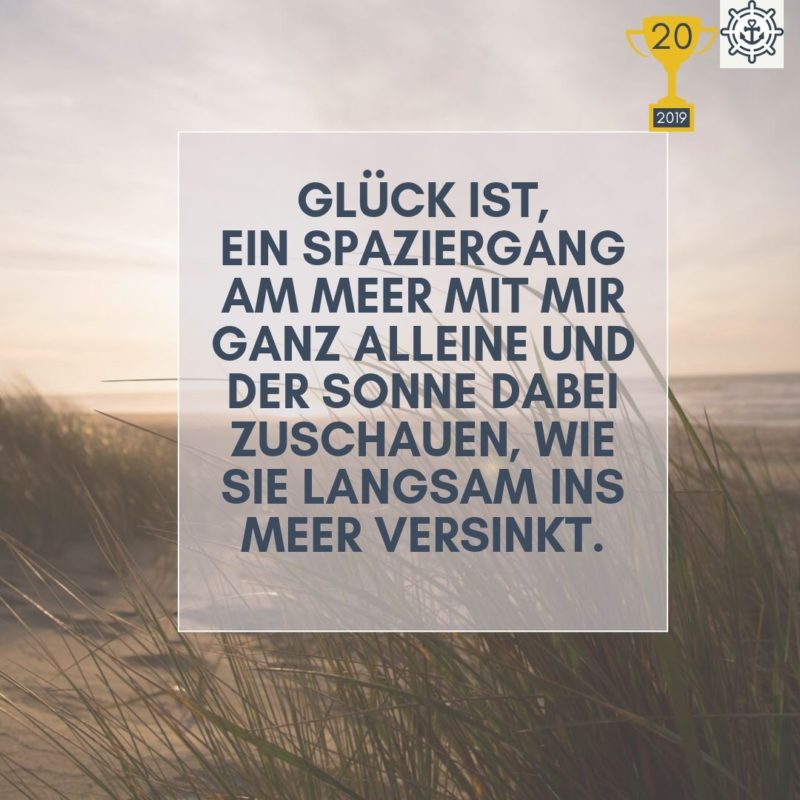 Meer Spruch Award Küstenglück