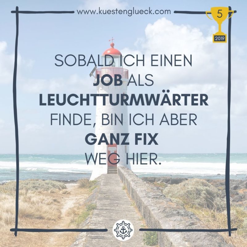 Meer Spruch Award Küstenglück