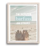 Poster Strand Meer Barfuss Spruch Kuestenglueck