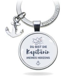Schlüsselanhänger Geschenk Maritim Kapitänin Meines Herzens Kuestenglueck