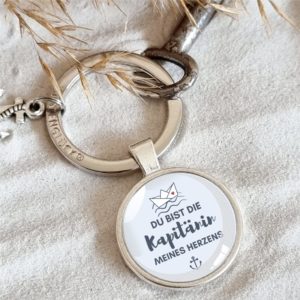Schlüsselanhänger Geschenk Maritim Kapitänin Meines Herzens Kuestenglueck