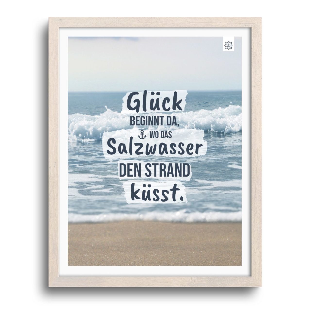 Poster Barfuß am Strand KÜSTENGLÜCK