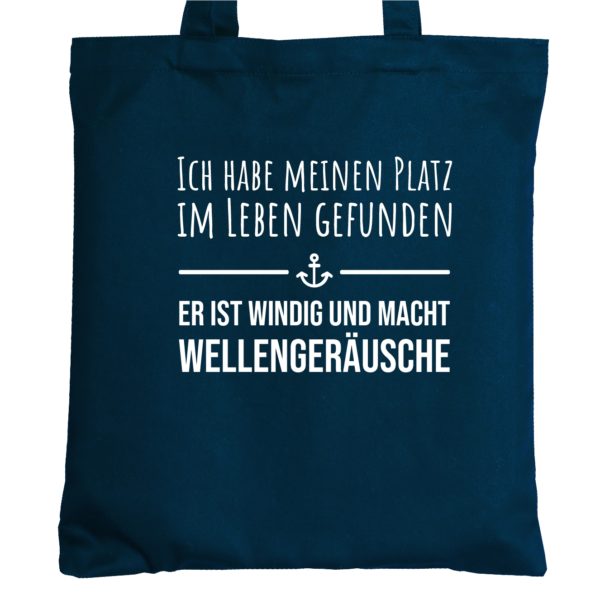Tasche Baumwolle Blau Spruch Meer Platz Zum Leben Kuestenglueck Frei