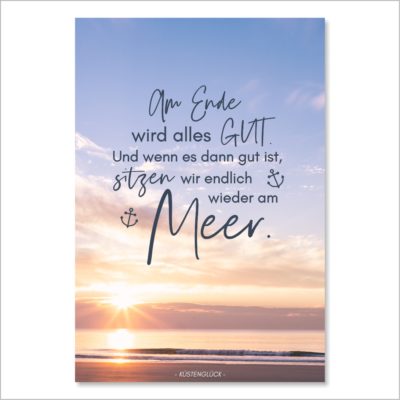 Postkarte Alles wird gut KÜSTENGLÜCK