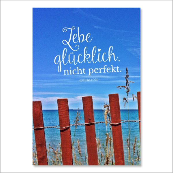 XL-Postkarte Lebe Glücklich Küstenglück
