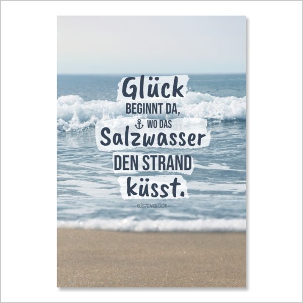 XL-Postkarte Strand Küssen Küstenglück