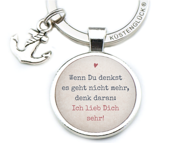 Schlüsselanhänger Liebe DENK DARAN KÜSTENGLÜCK®