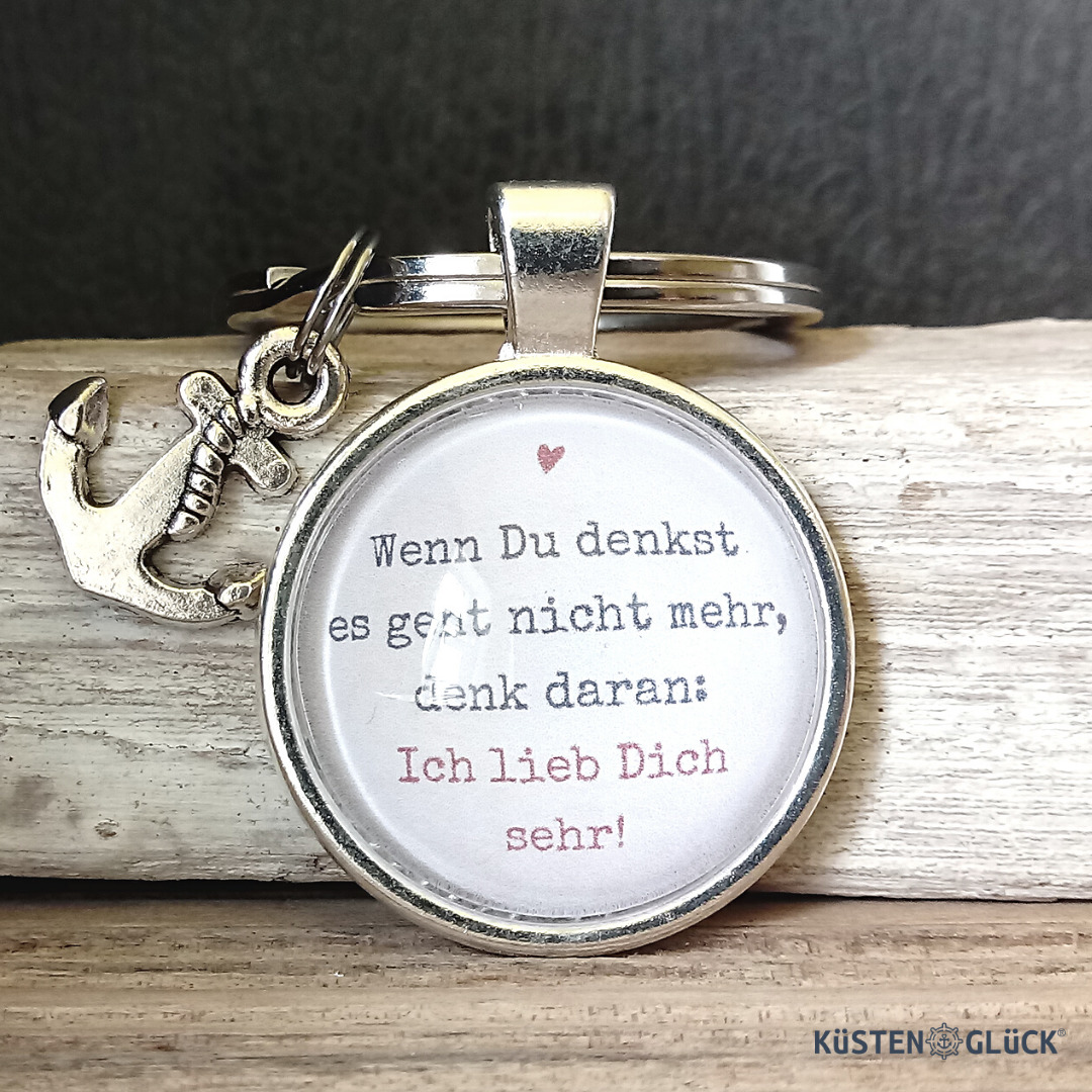 Schlüsselanhänger Liebe DENK DARAN KÜSTENGLÜCK®