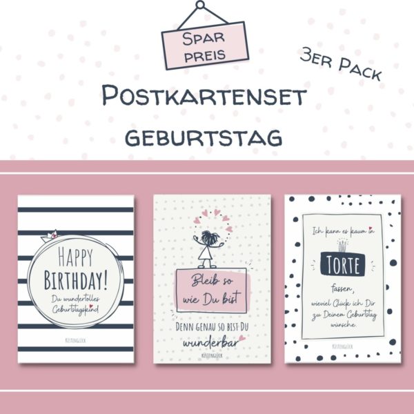 Postkartenset Geburtstag Kuestenglueck