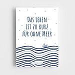 Meer Spruch Postkarte Das Leben Ist Zu Kurz Kuestenglueck Blau Weiß