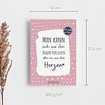 Postkarte Man Kann Sich Aus Den Augen Verlieren Spruch Kuestenglueck Beige, Rosa2