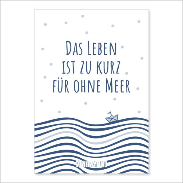 Xl Postkarte Leben Zu Kurz Küstenglück
