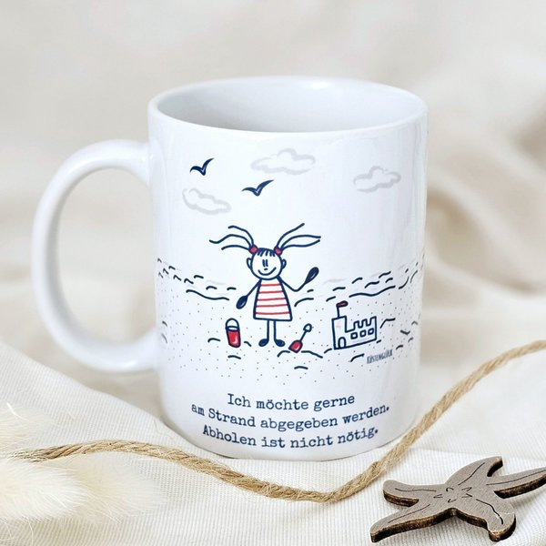 Tasse Maritim Meer Spruch Am Strand Kuestenglueck