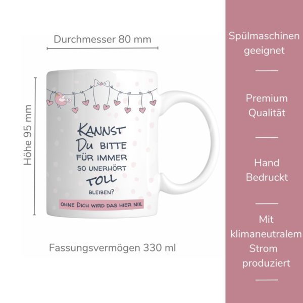 Kaffeetasse Freude Becher Kaffeebecher UnerhÖrt Toll Kuestenglueck Buch3