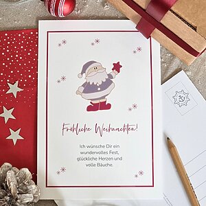 Postkarte Fröhliche Weihnachten Gruß 3 Kuestenglueck