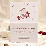 Postkarte Frohe Weihnachten Rot Kuestenglueck