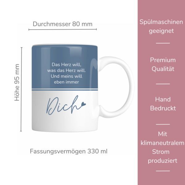 Kaffeetasse Liebe Becher Kaffeebecher Das Herz Will Kuestenglueck Geschenk 5